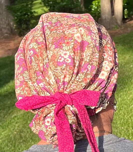 Ponytail Scrub Cap, Satin Lined