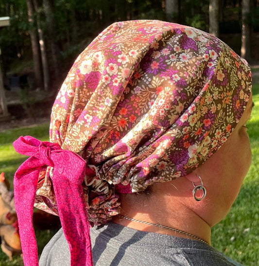 Ponytail Scrub Cap, Satin Lined